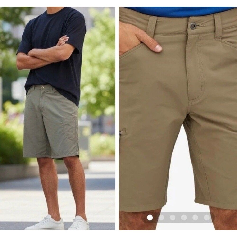 Patagonia Men's Flat Front Shorts in Olive Brown